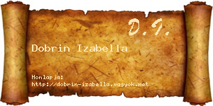 Dobrin Izabella névjegykártya